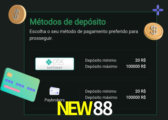 O cassino NEW88bet oferece uma grande variedade de métodos de pagamento